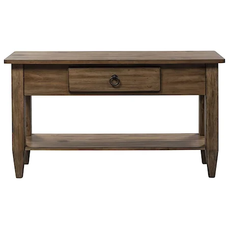 Casual Pine 1-Drawer Sofa Table